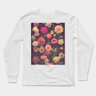 English Summer Flowers Long Sleeve T-Shirt